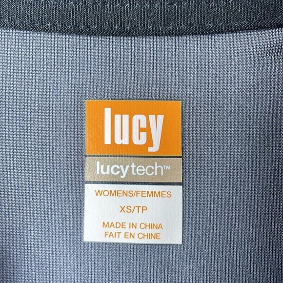 Lucy Women’s Charcoal Grey Performance Zip Up Light Weight Tech Jacket, size XS - Picture 2 of 10